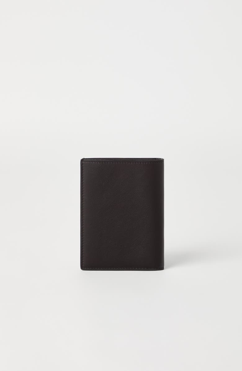 Brunello Cucinelli Calfskin passport holder, Alternate, color, Rust Brown