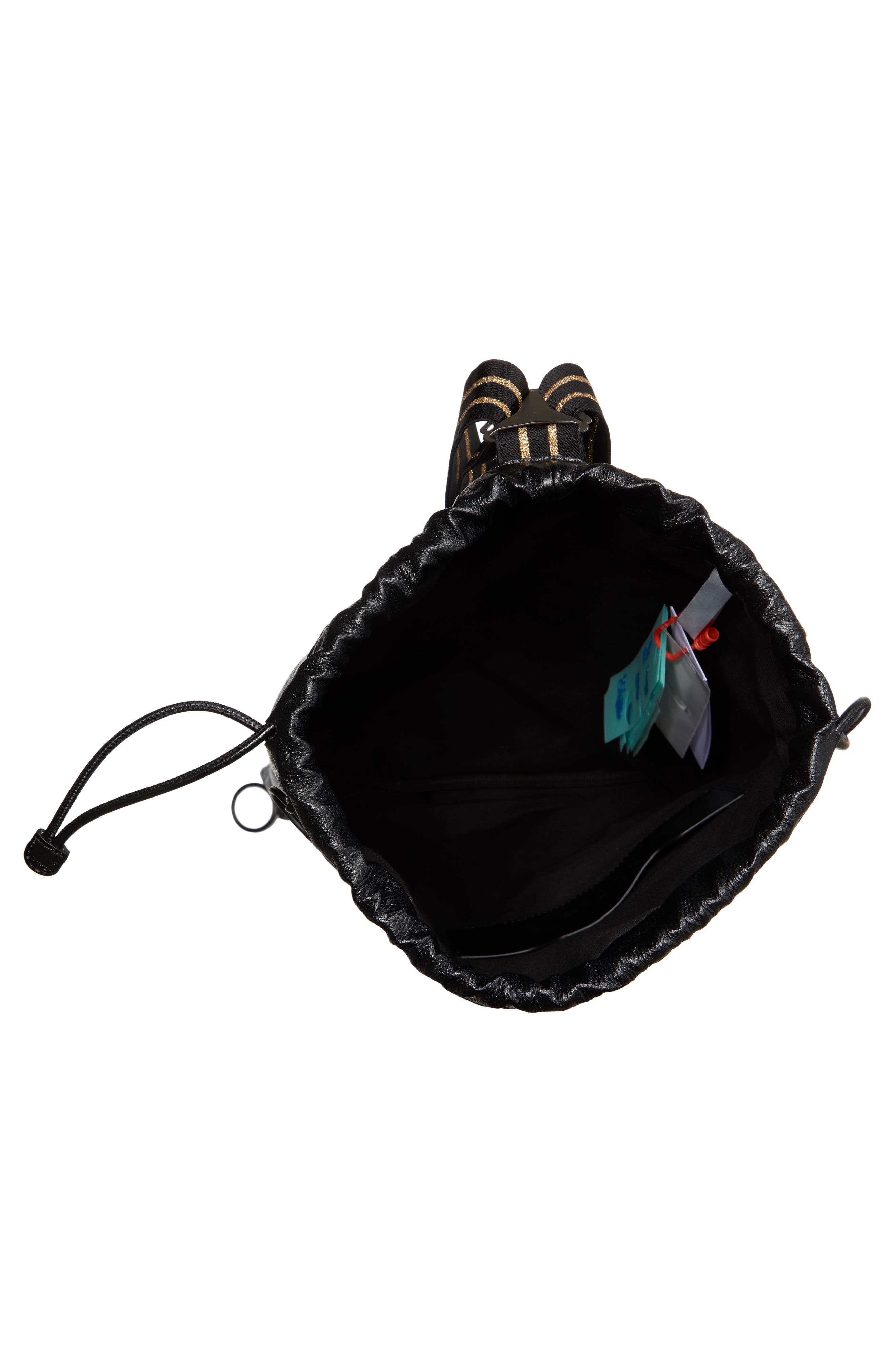 Andre Walker x Off-White Suspender Leather Bag, Alternate, color, BLACK ORANGE