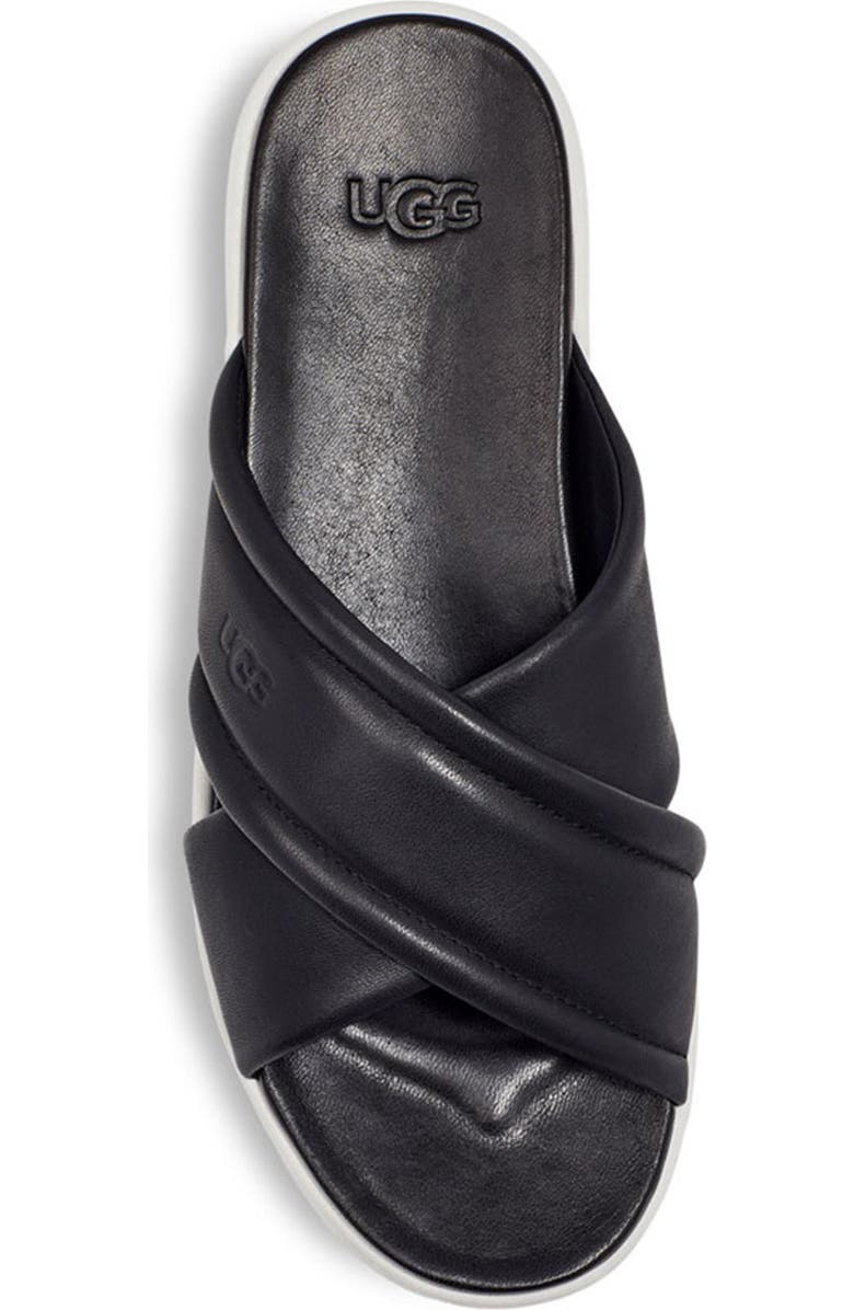 UGG<sup>®</sup> UGG Zayne Leather Platform Slide Sandal, Alternate, color,