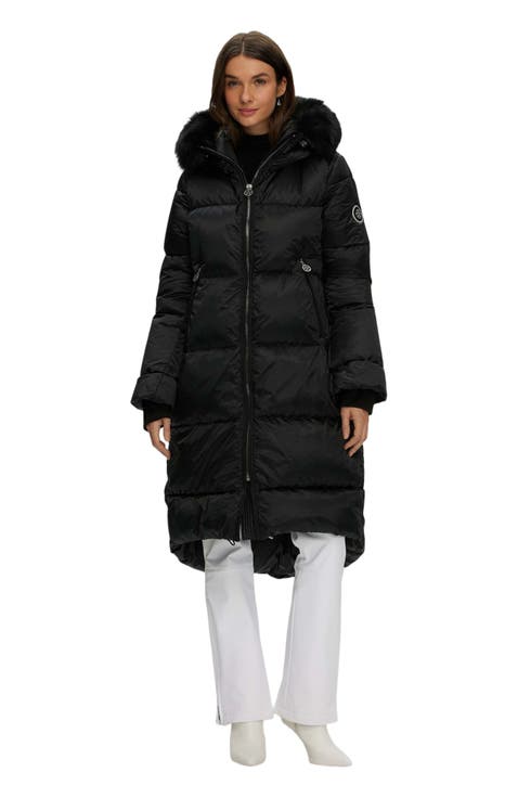 Apres-Ski Long Coat With Detachable Trim