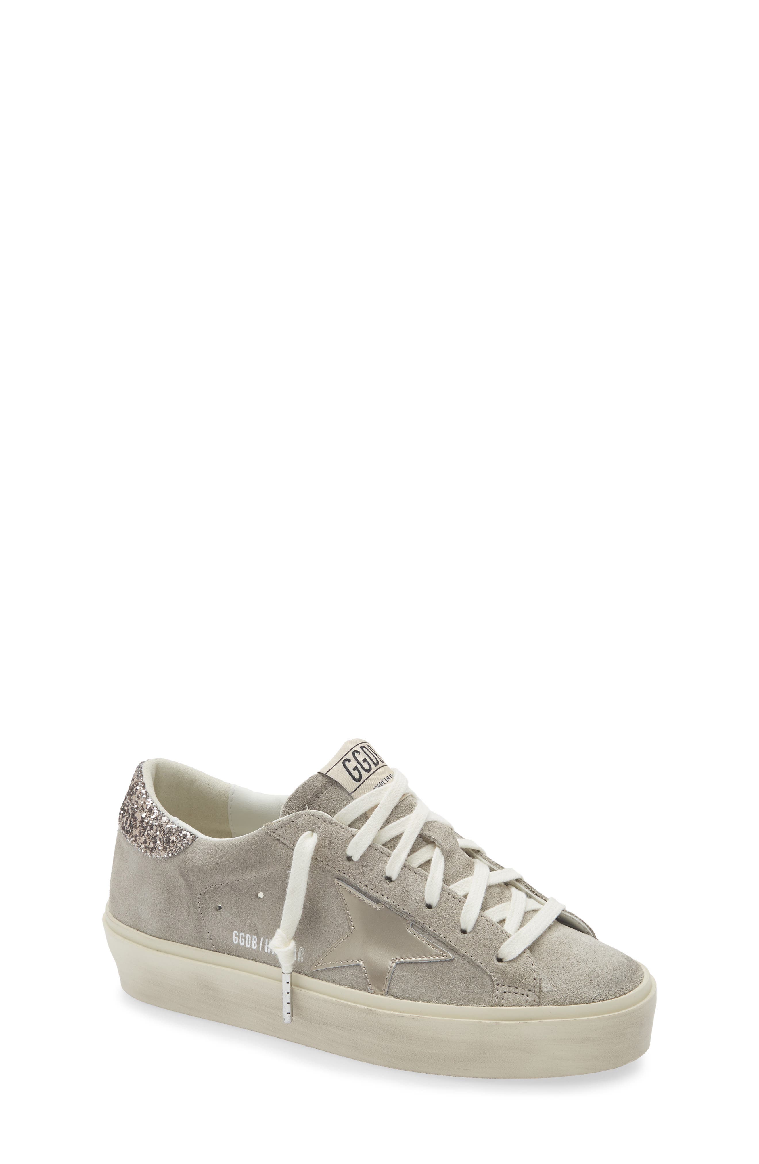 Golden Goose Hi Star Platform Sneaker, Main, color, Beige/ Silver