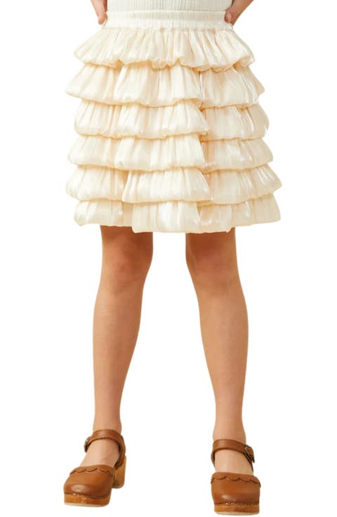 Kids' Textured Shimmer Tiered Skirt
