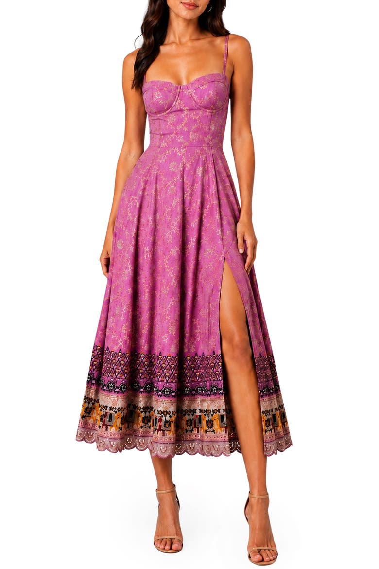 Emmie Midi Dress, Alternate, color, PURPLE