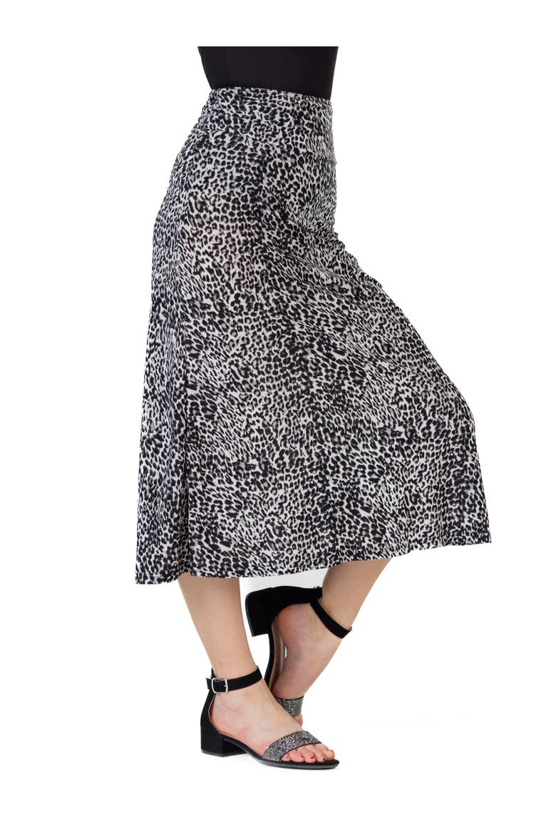Elastic Waistline Maxi Skirt, Alternate, color, Grey Multi