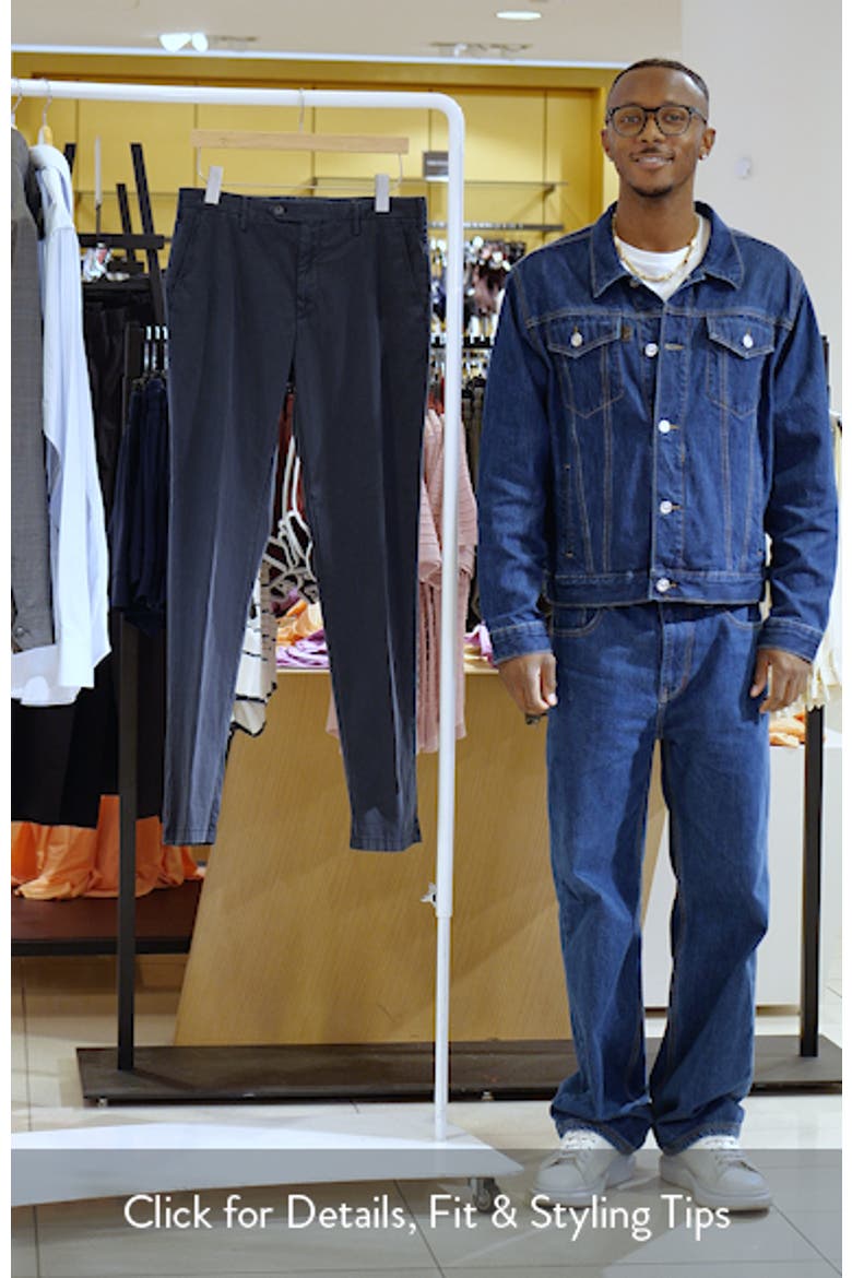 Flat Front Stretch Cotton Blend Gabardine Chinos video