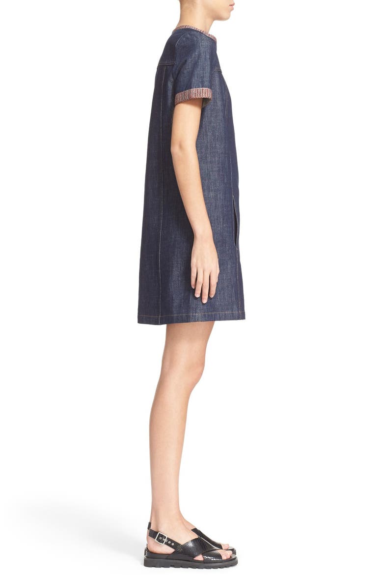 Denim Shift Dress, Alternate, color, INDIGO