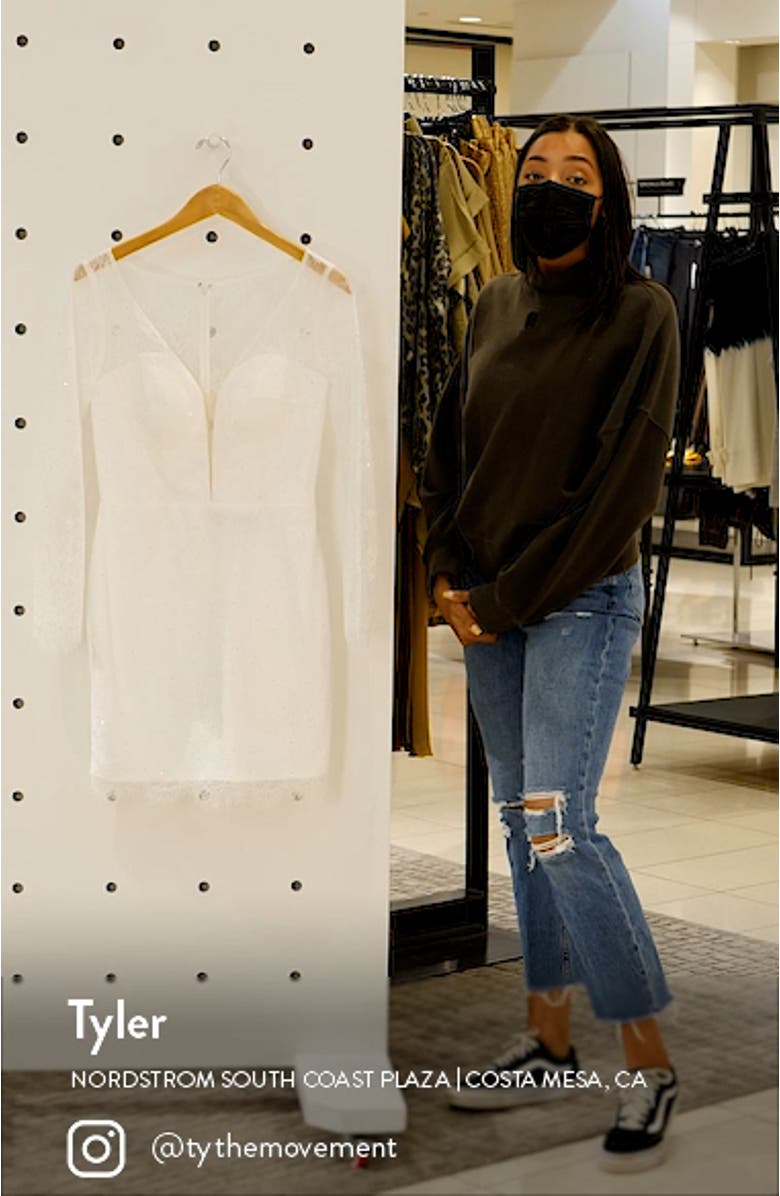 Long Sleeve Lace Cocktail Dress, sales video thumbnail