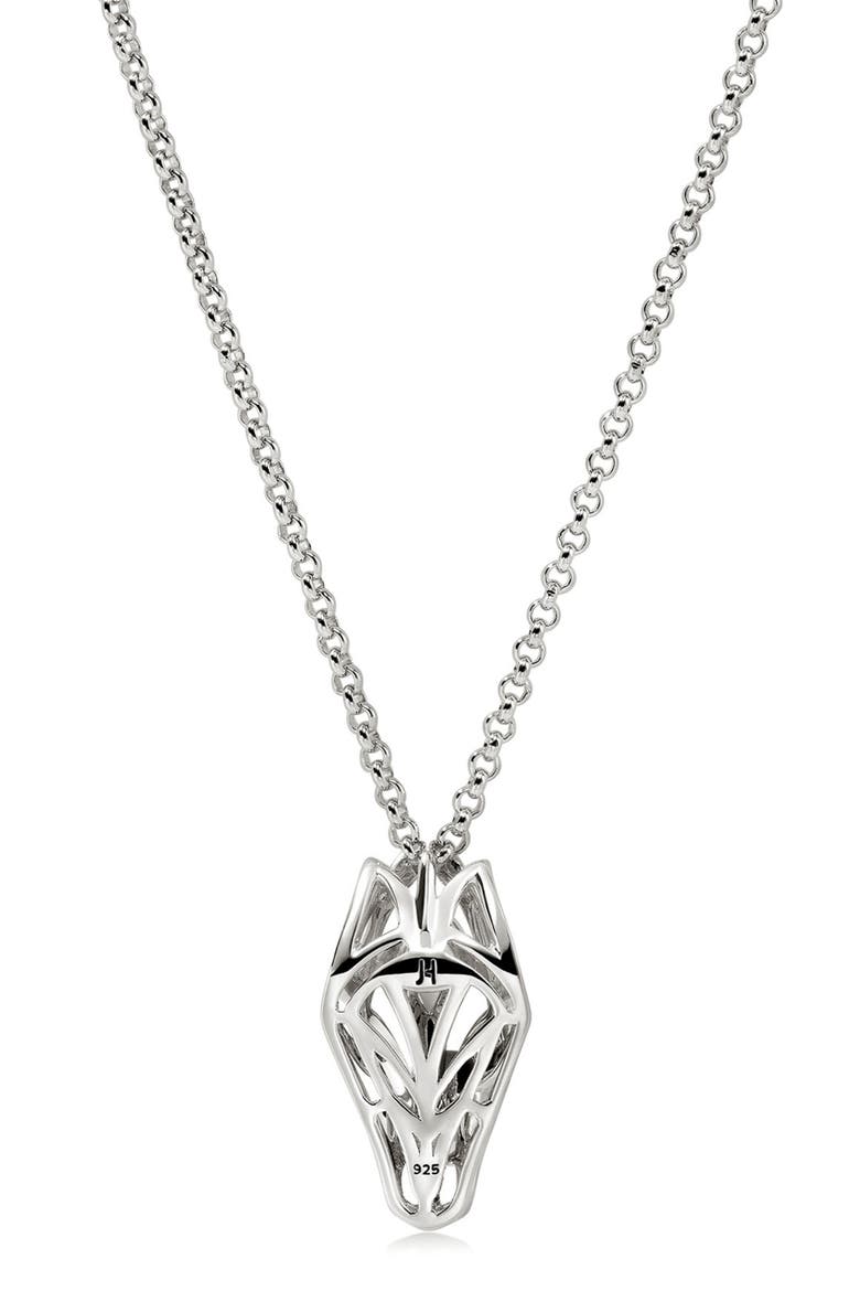Naga Pendant Necklace, Alternate, color, SILVER