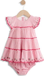 NEXT Strawberry Stripe Frill Dress