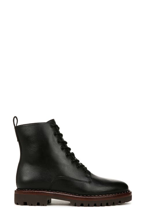 Vince Cabria Lug-sole Leather Water-repellant Combat Boots In Black/brown