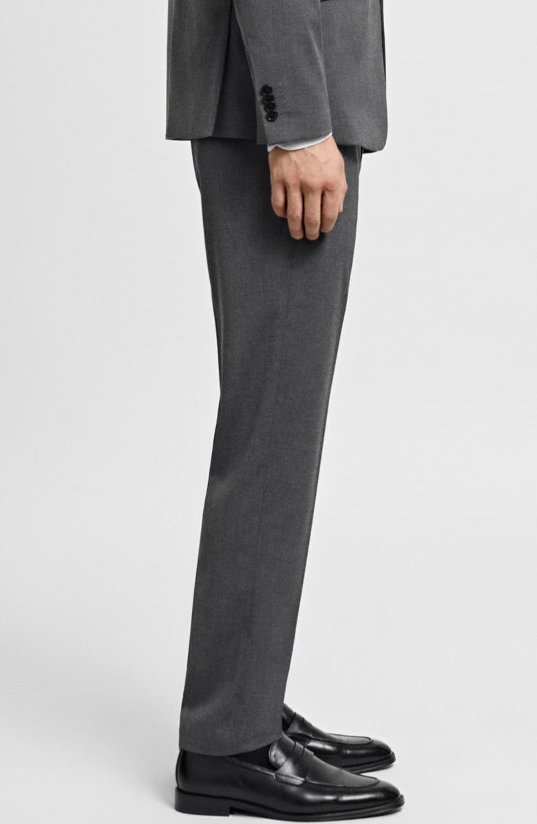 MANGO Slim Fit Dress Pants, Alternate, color, Grey