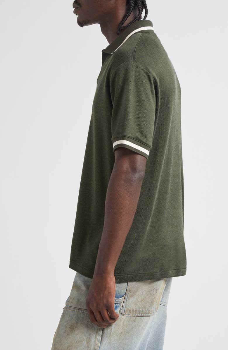 Golden Goose Journey Fluid Jersey Polo, Alternate, color, Grape Leaf