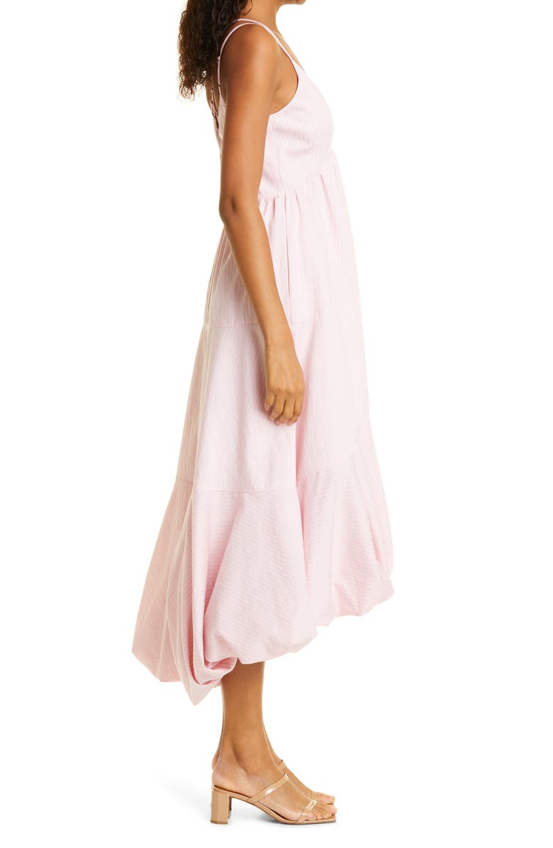 Cinq à Sept Sofia Stripe High-Low Effie Dress, Alternate, color,