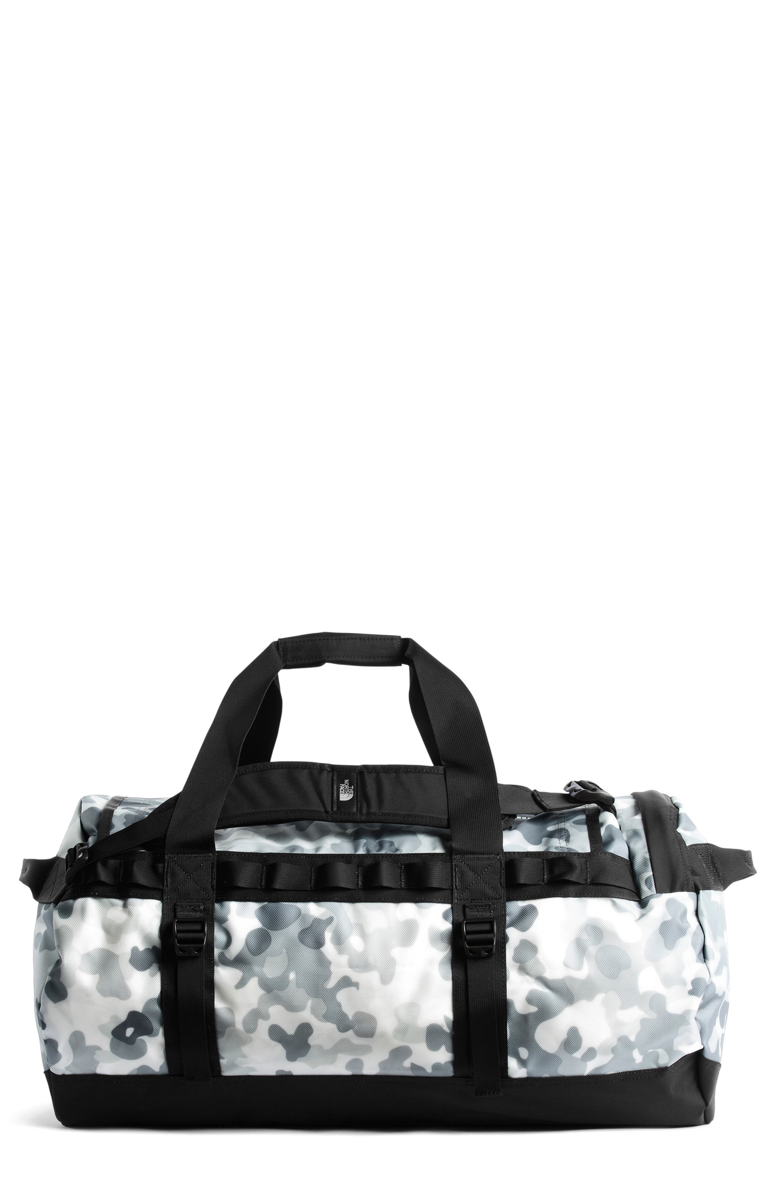 Base Camp Water Resistant Duffel Bag, Main, color, TNF WHITE MACROFLECK CAMO