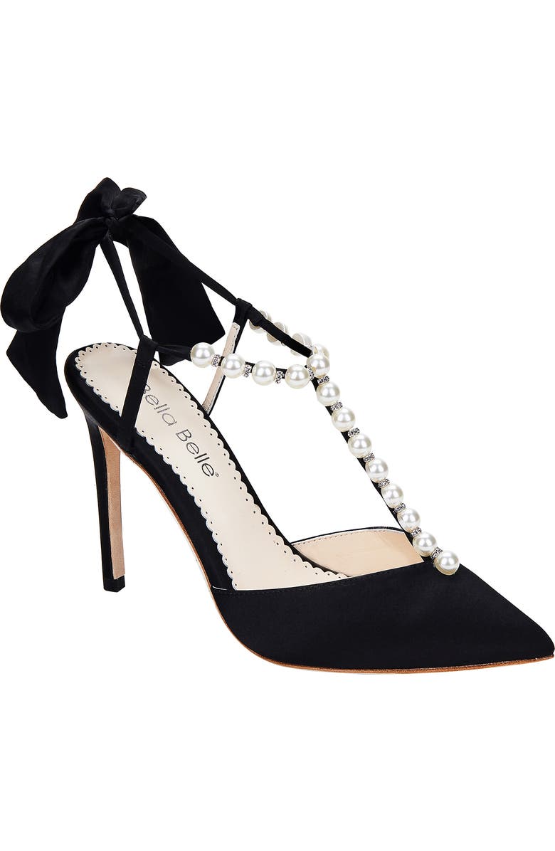 Bella Belle Imitation Pearl T-Strap Pump, Main, color,