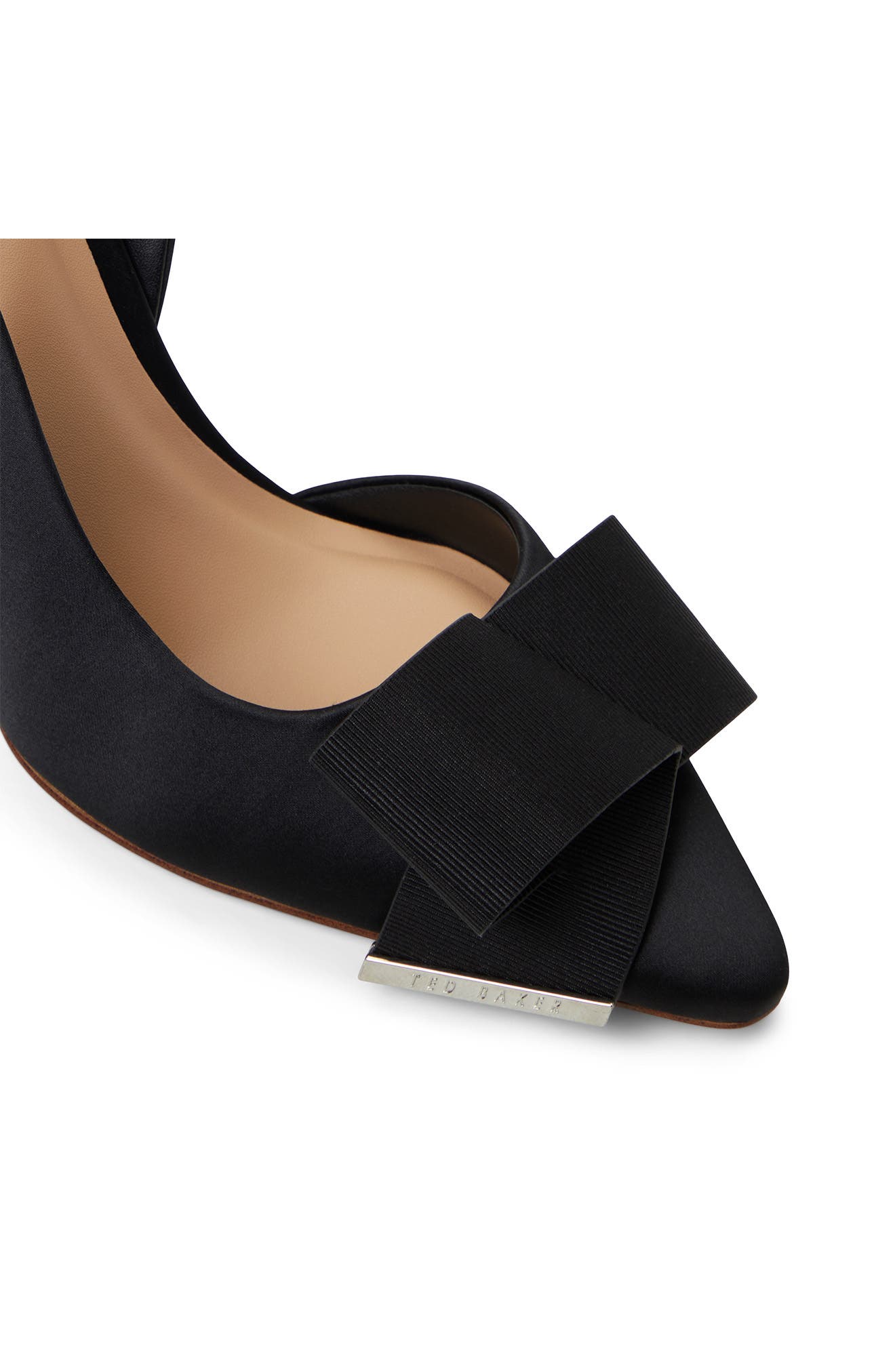 Ted Baker Lola Bow Slingback Pointed Toe Pump, Alternate, color, Black