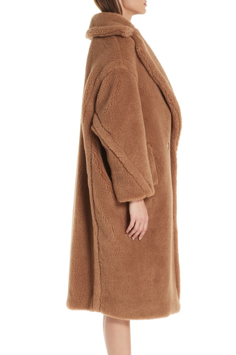 Teddy Bear Icon Faux Fur Coat, Alternate, color, CAMEL