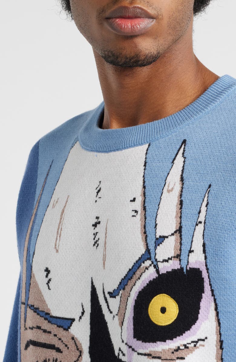 VERYRARE Sasuke Cursemark Graphic Crewneck Sweatshirt, Alternate, color, Blue