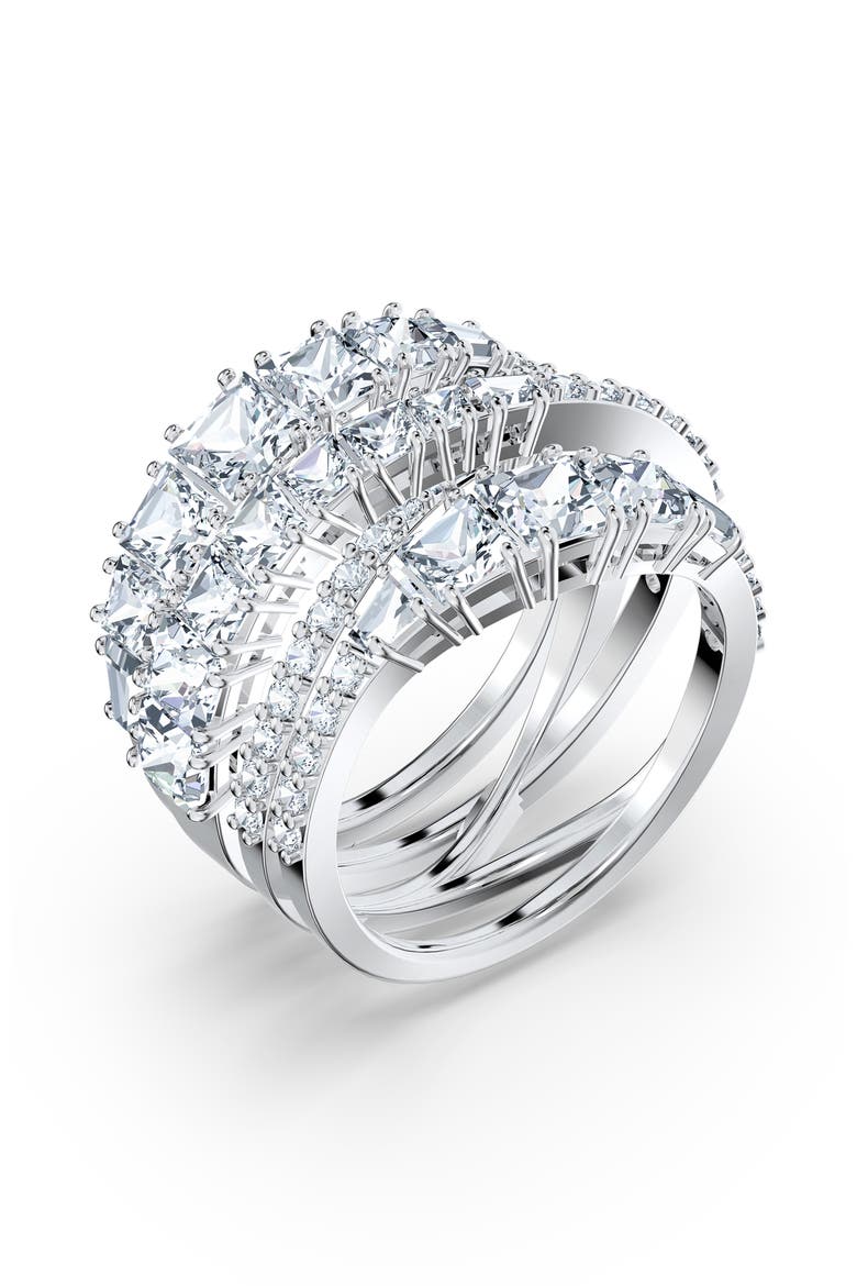 Hyperbola Wrap Ring, Alternate, color, WHITE