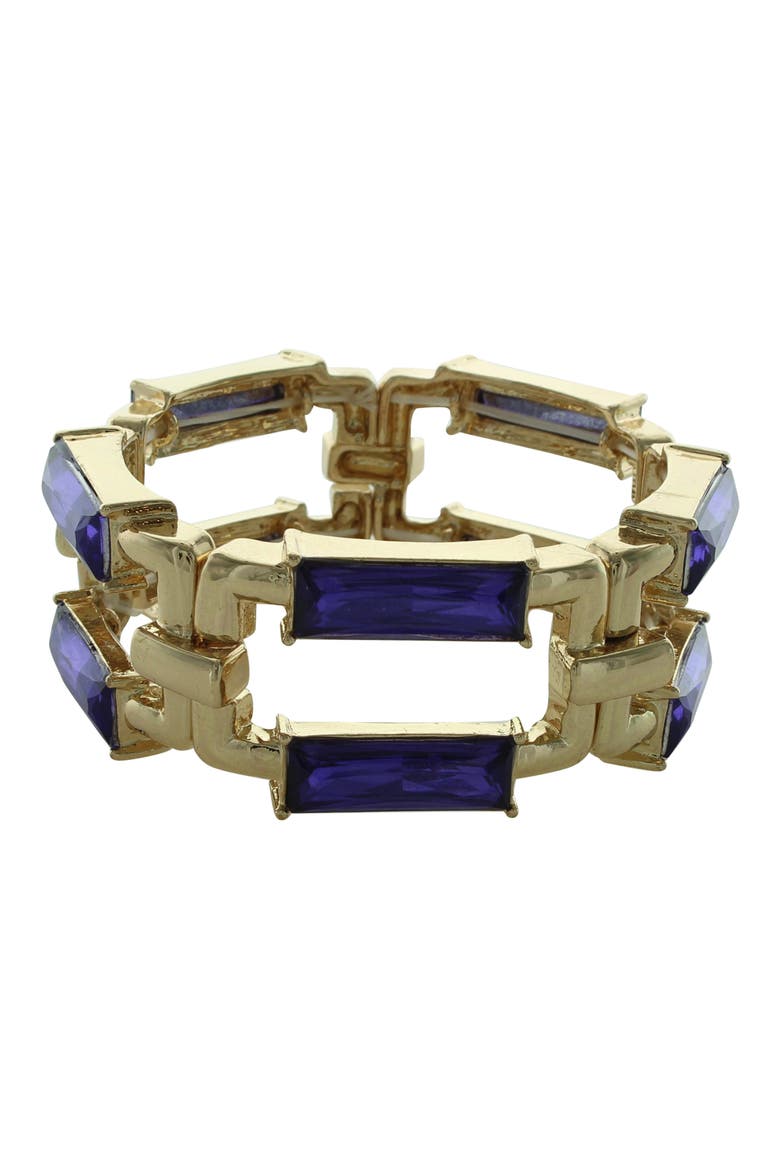 Bianca Crystal Bracelet, Main, color, GOLD / PURPLE