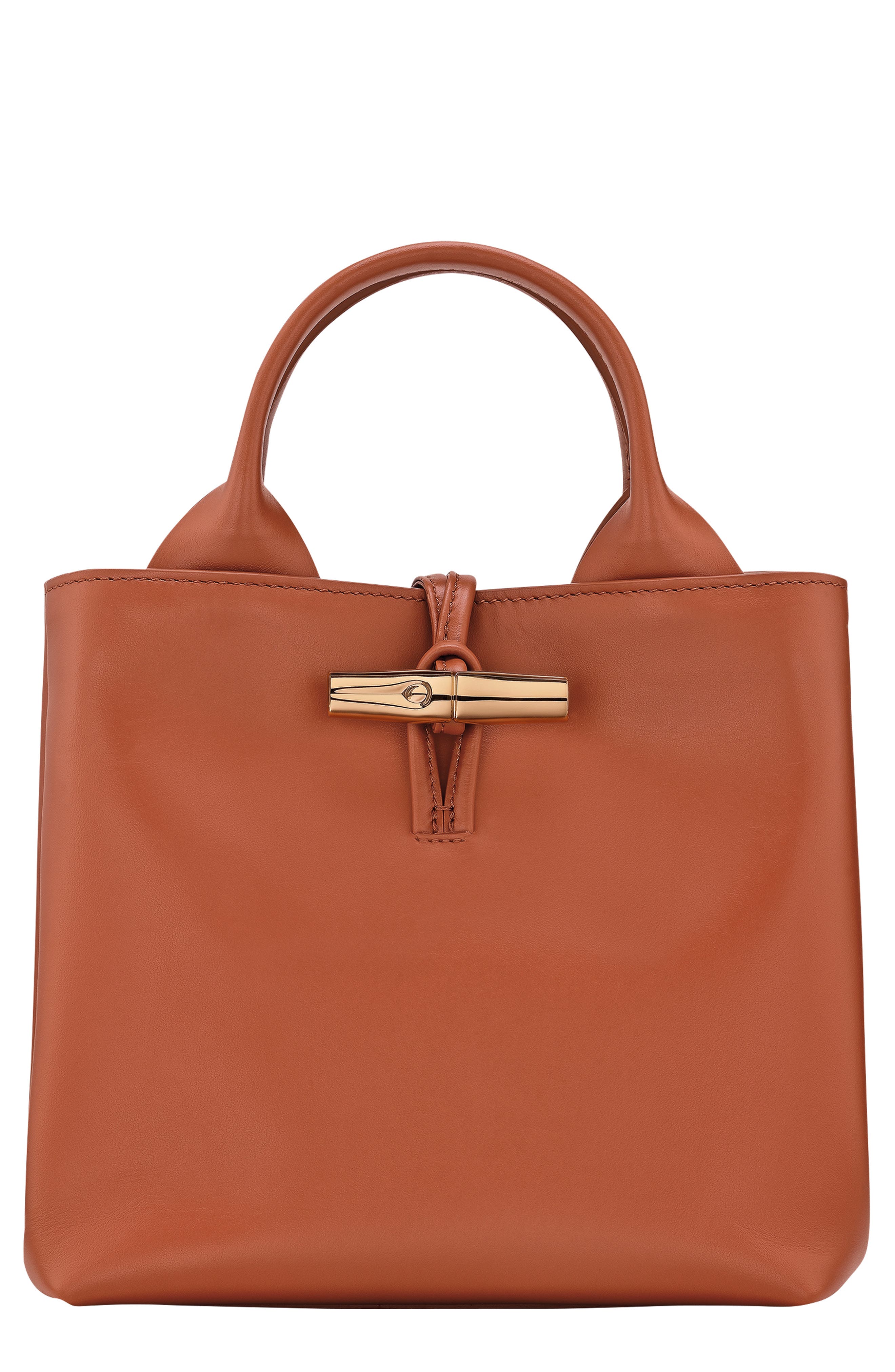 Longchamp Small Le Roseau Leather Tote, Main, color, 