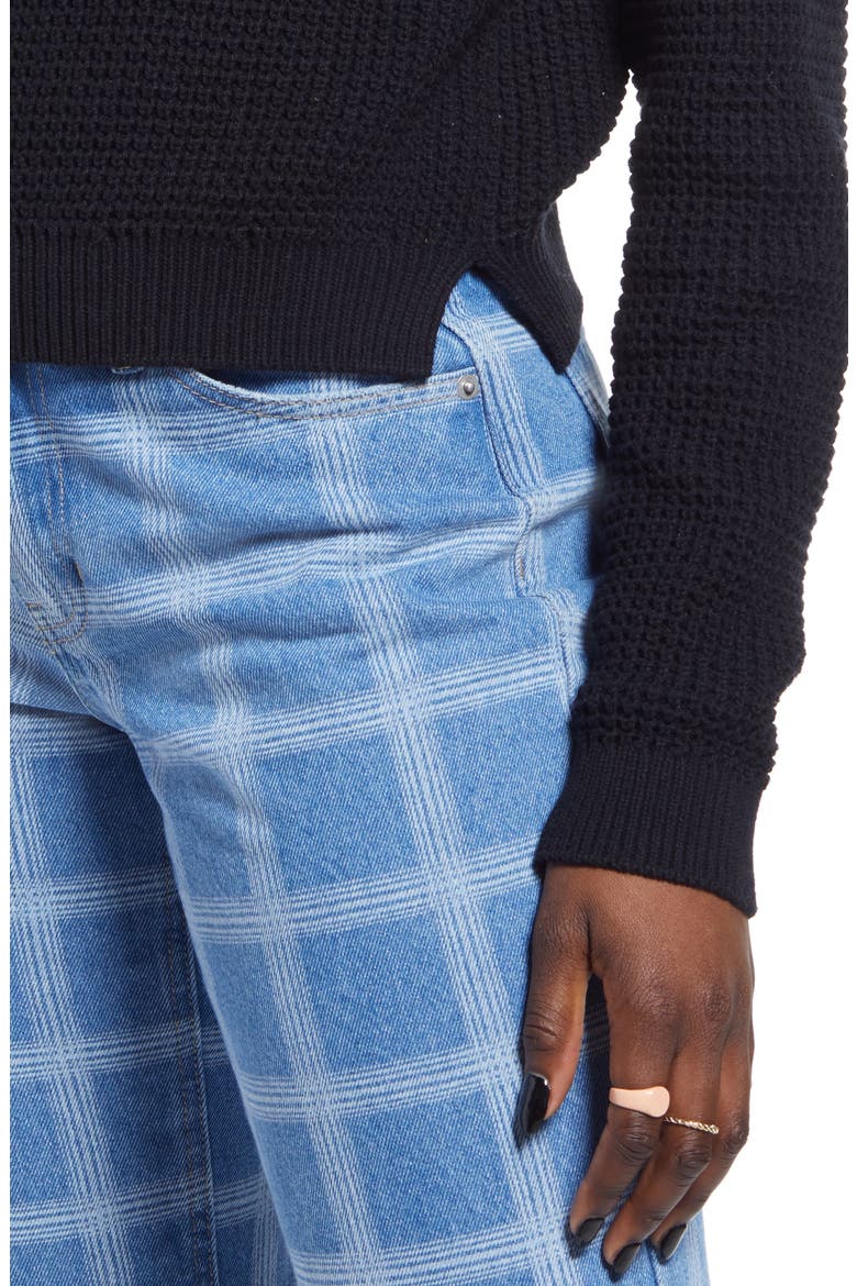 Thermal Knit Crop Sweater, Alternate, color, BLACK