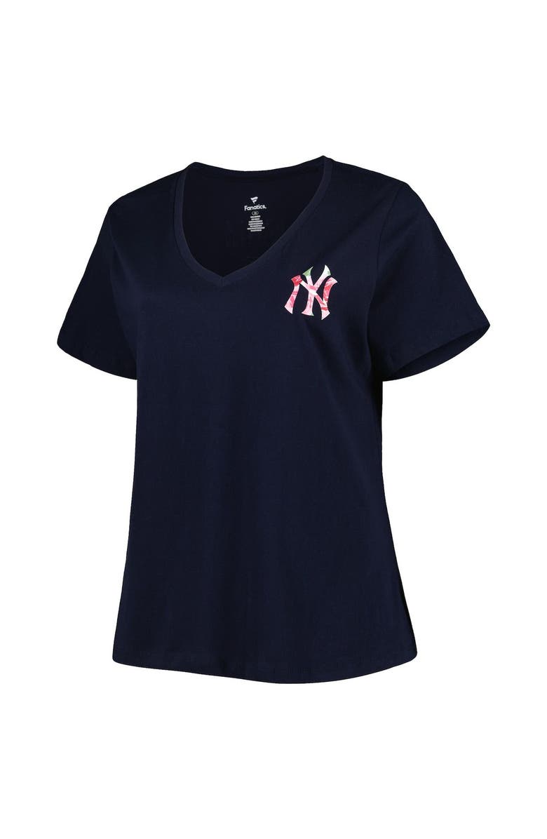 PROFILE Women's Navy New York Yankees Mother's Day Plus Size Best Mom Ever V-Neck T-Shirt, Alternate, color, 