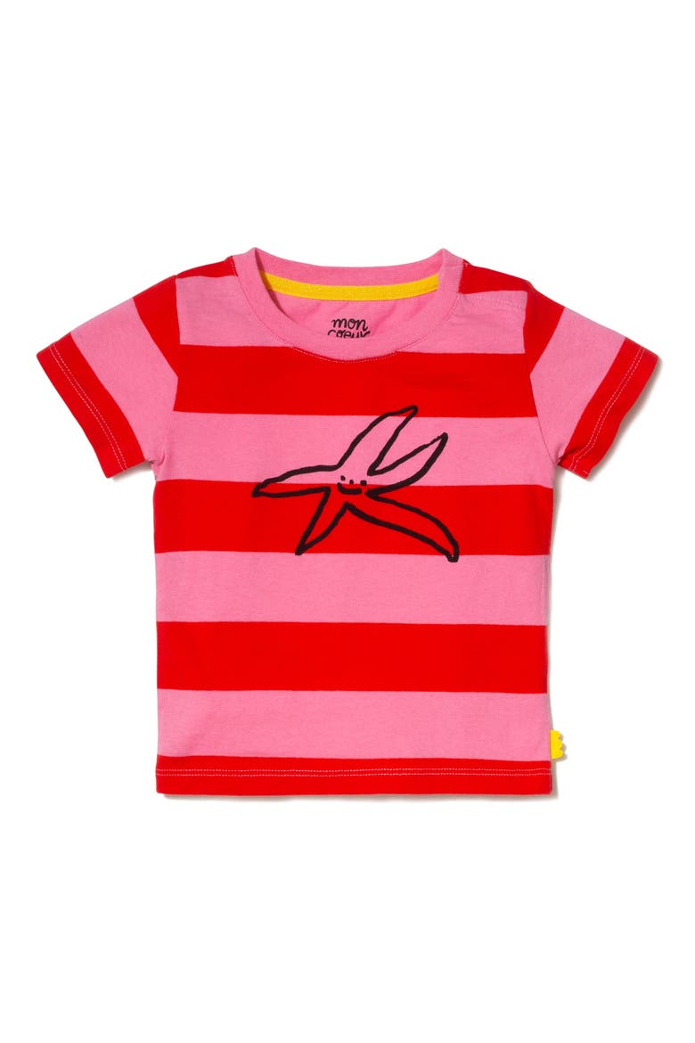 Recycled Cotton & Organic Cotton Graphic T-Shirt, Main, color, AURORA PINK