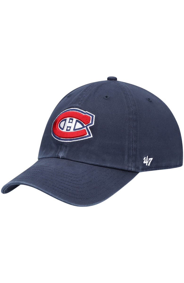 '47 Men's '47 Navy Montreal Canadiens Team Clean Up Adjustable Hat, Main, color,