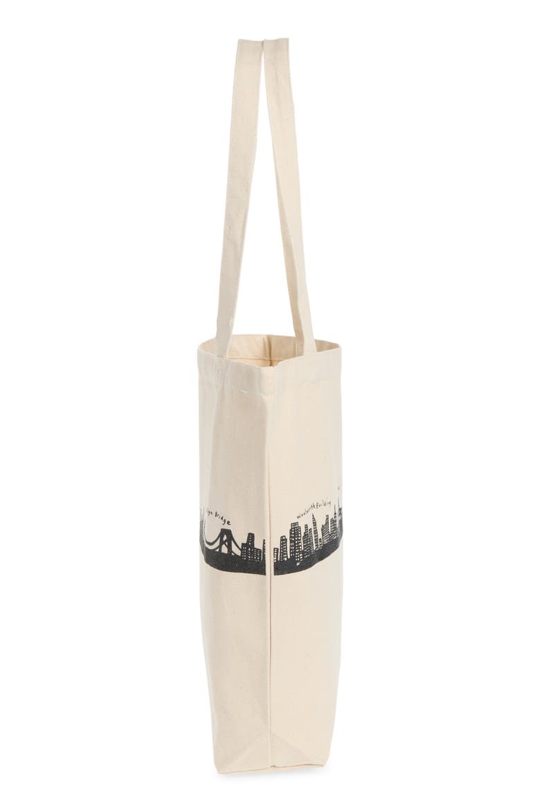 212 Skyline Canvas Tote, Alternate, color, WHITE/ BLACK