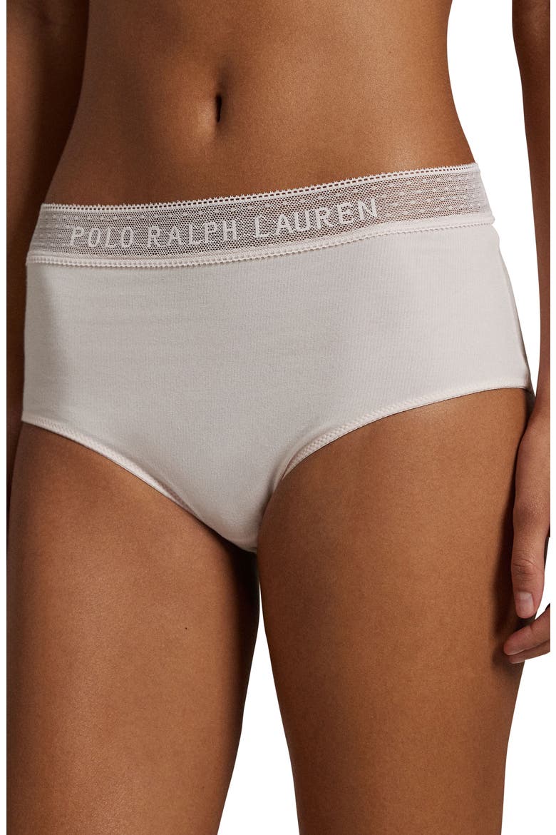 Stretch Cotton Rib Boyshorts, Main, color, GARDEN ROSE