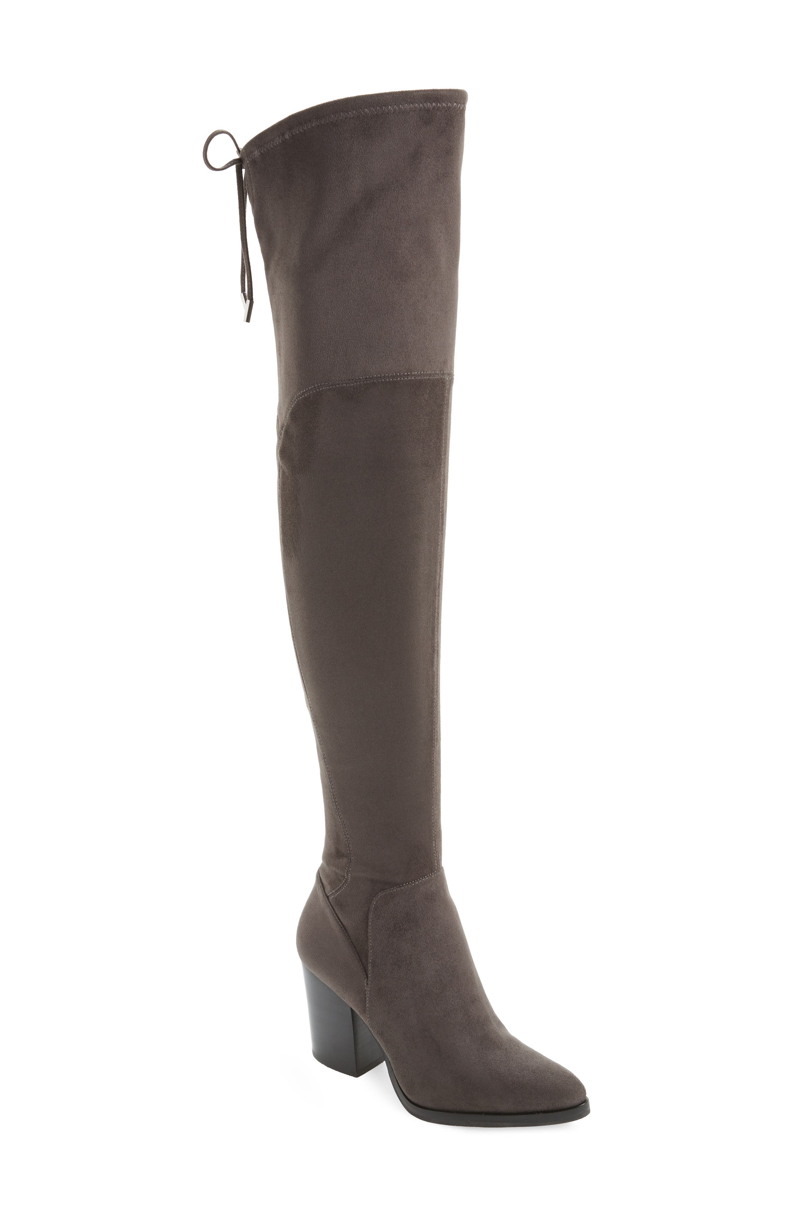 Adora Over the Knee Boot, Main, color, DARK GREY FAUX SUEDE