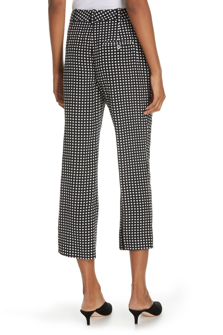 Bergen Check Crop Pants, Alternate, color, TRUE BLACK NATURAL WHITE