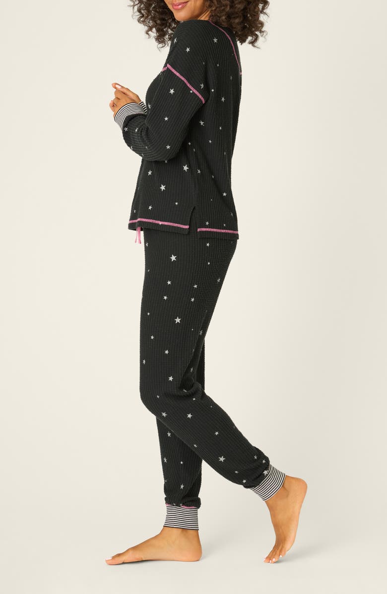 PJ Salvage Ski Jammie Classics Pajamas, Alternate, color, Black