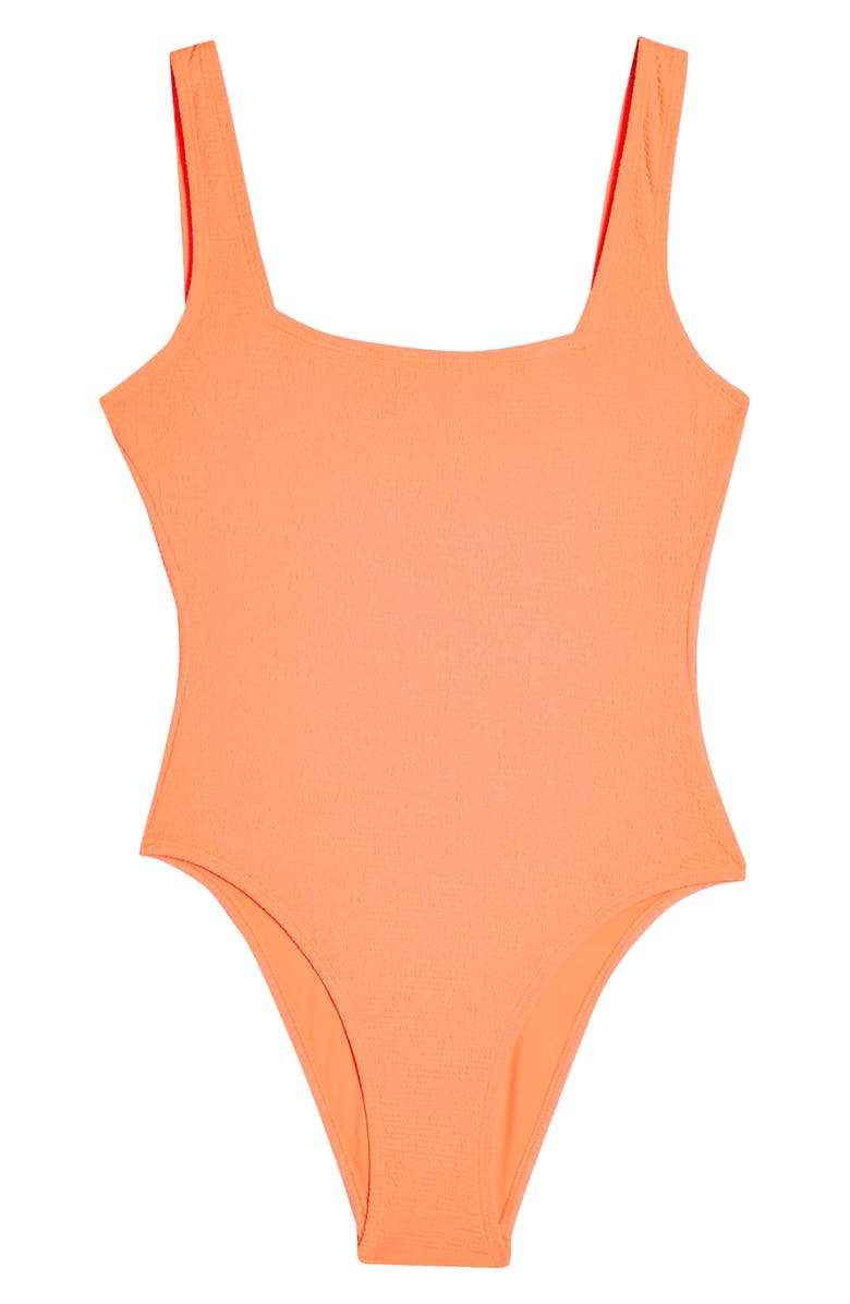 Topshop quare Neck One-PieceSwimsuit, Alternate, color, 