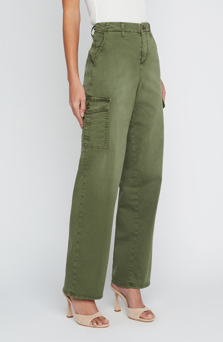 L'AGENCE Channing Stretch Cotton Cargo Pants, Alternate, color, Brigade