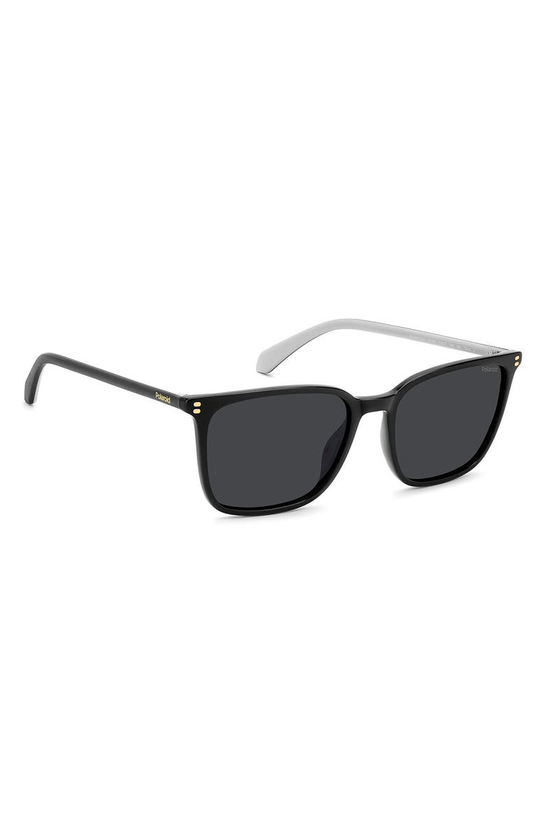 Polaroid 55mm Polarized Rectangular Sunglasses, Alternate, color,
