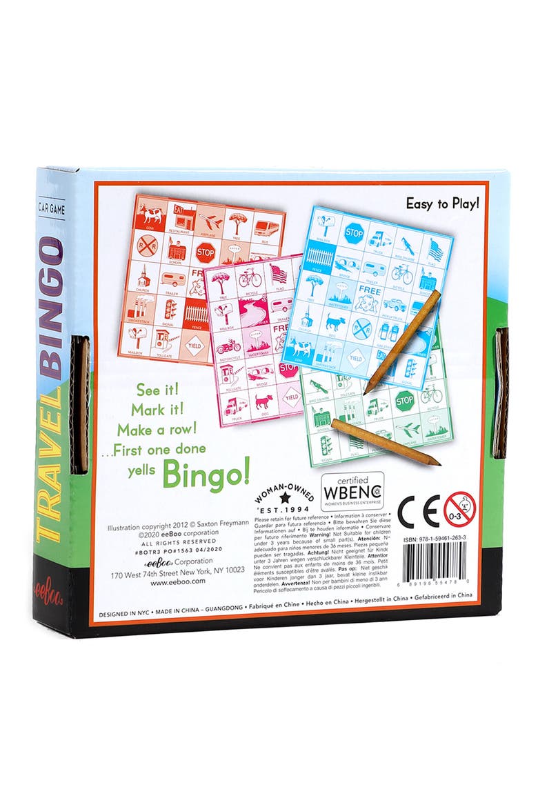 Travel Bingo Game, Alternate, color, GREEN
