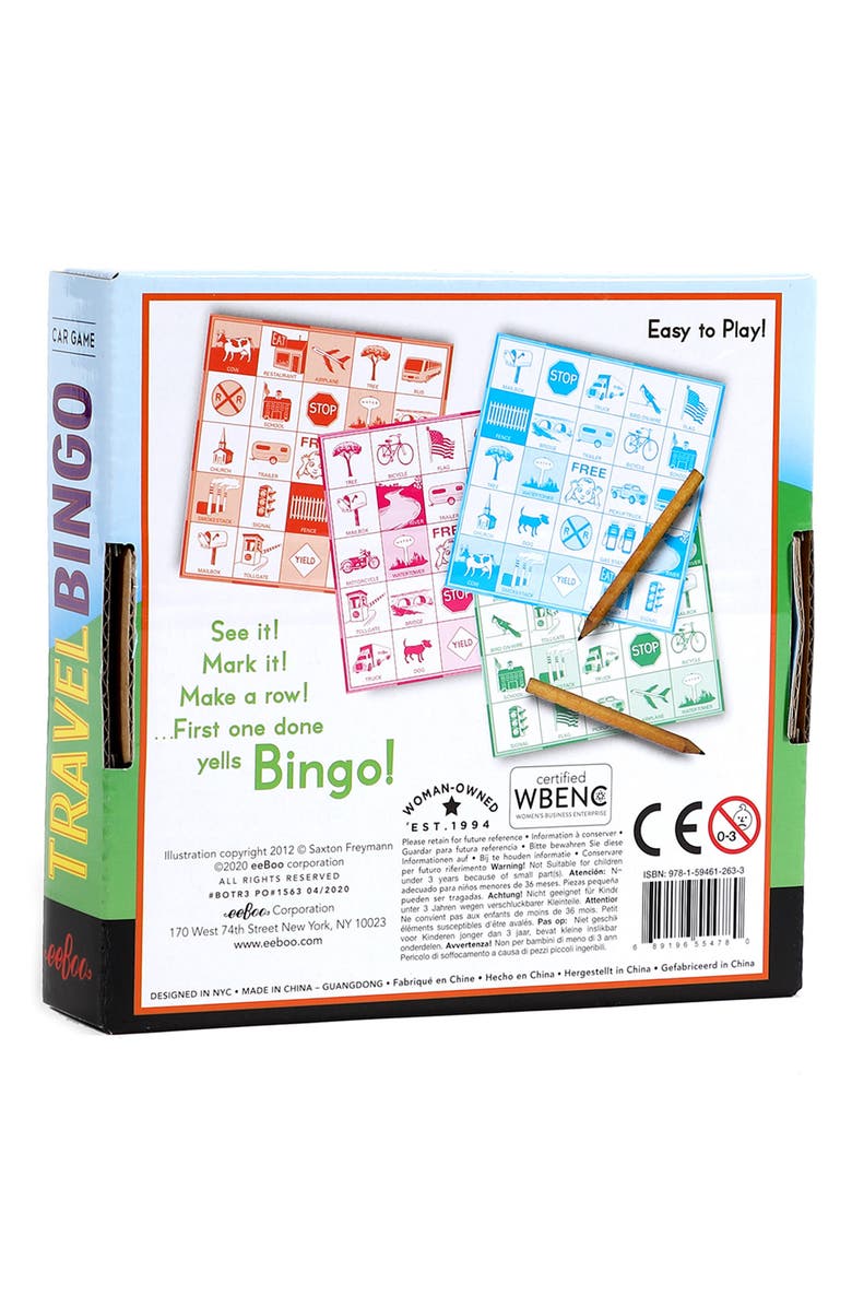 eeBoo Travel Bingo Game, Alternate, color, 