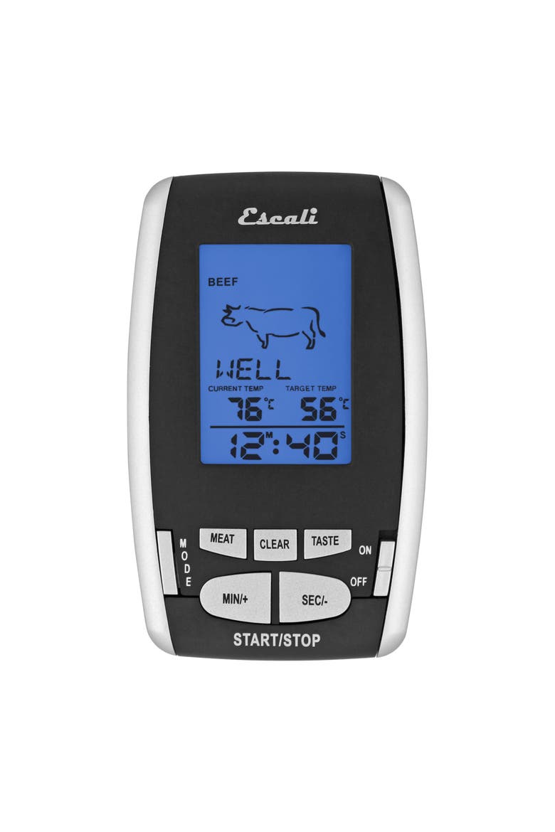 Wireless Thermometer and Timer, Alternate, color, Black/Silver