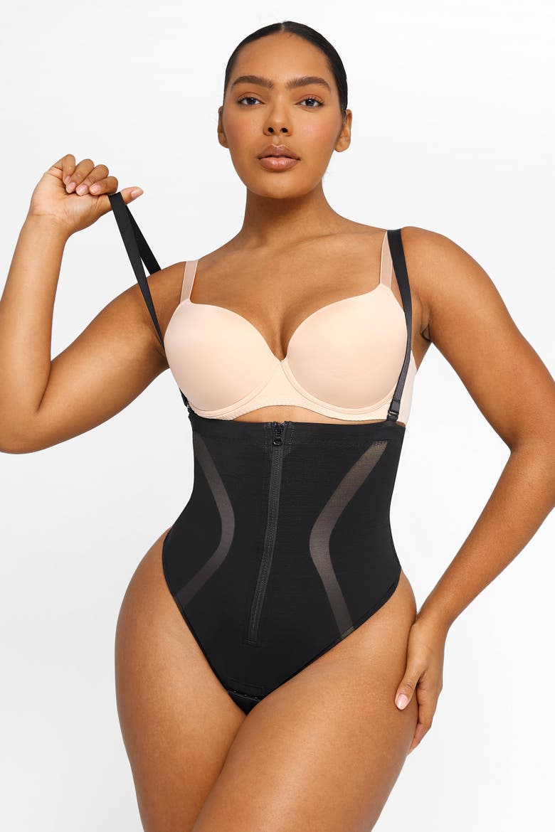 Curve Code X Comfy Sculpting Thong, Alternate, color, Classic Black