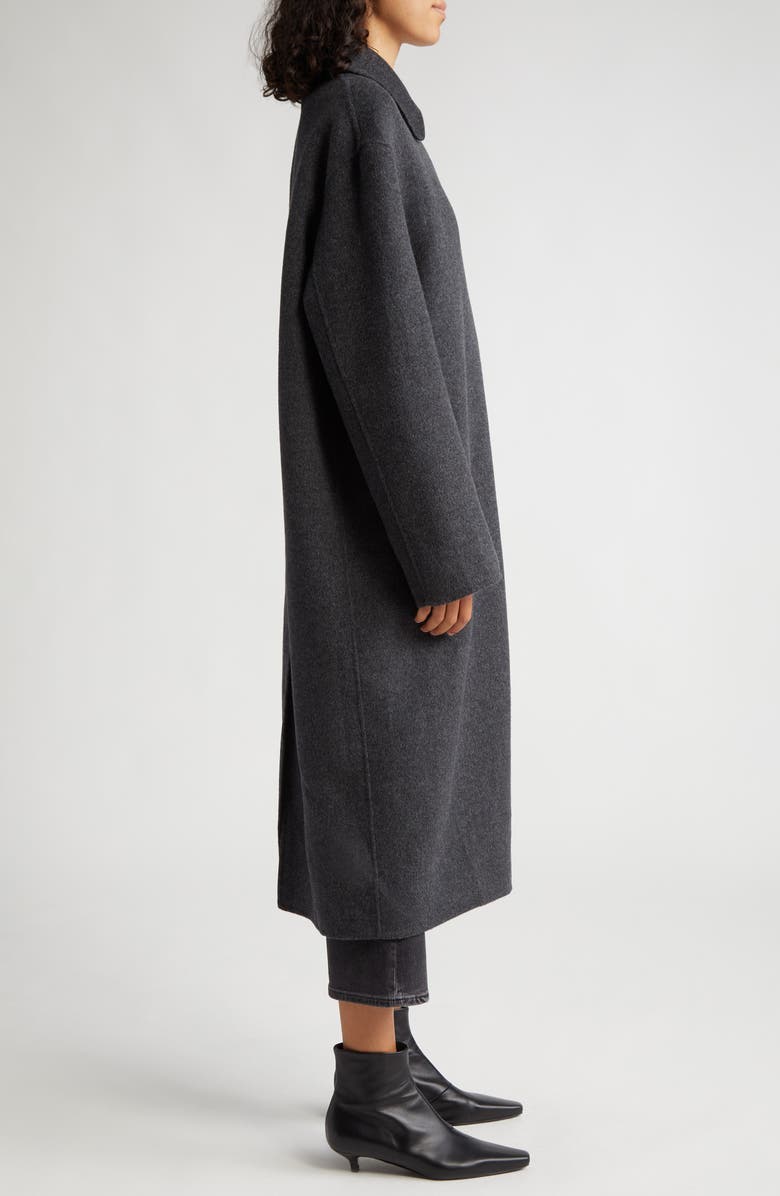 TOTEME Relaxed Fit Longline Double Face Wool Car Coat, Alternate, color, 