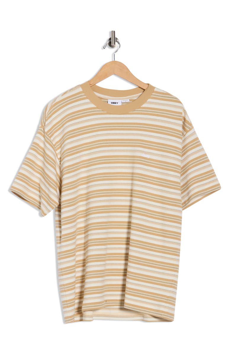 Obey Kenny Stripe T-Shirt, Alternate, color, Unbleached Multi