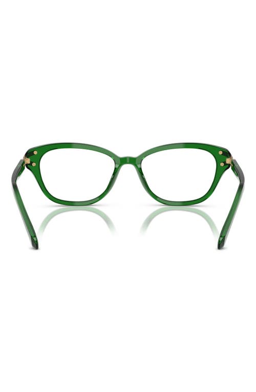 Swarovski 54mm Pillow Optical Glasses In Transparent Green