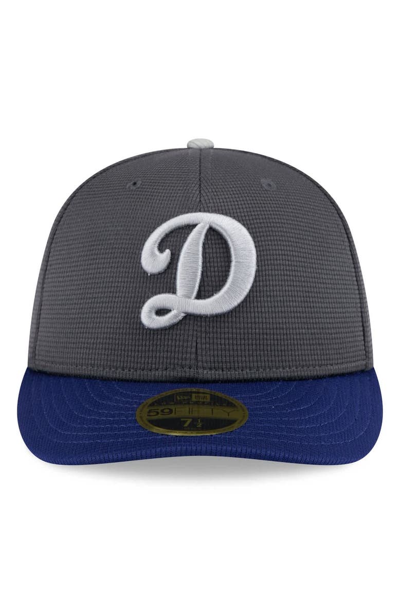 New Era Men's New Era  Gray/Royal Los Angeles Dodgers 2025 Batting Practice Low Profile 59FIFTY Fitted Hat, Alternate, color, 