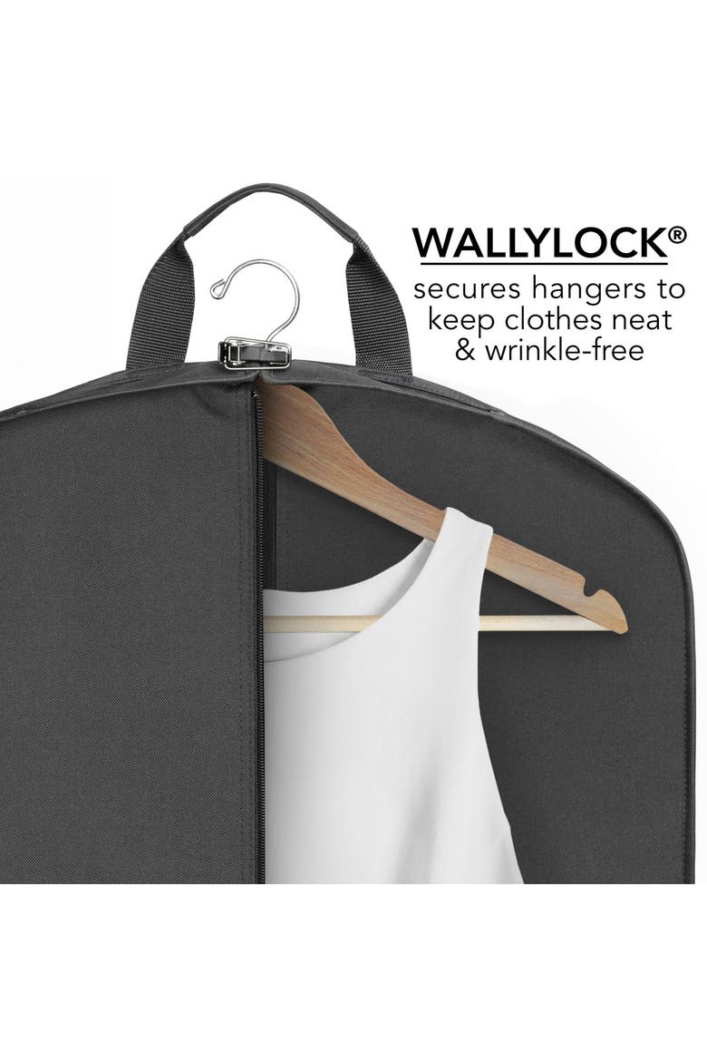 52" Deluxe Travel Garment Bag with two pockets, Alternate, color, Black
