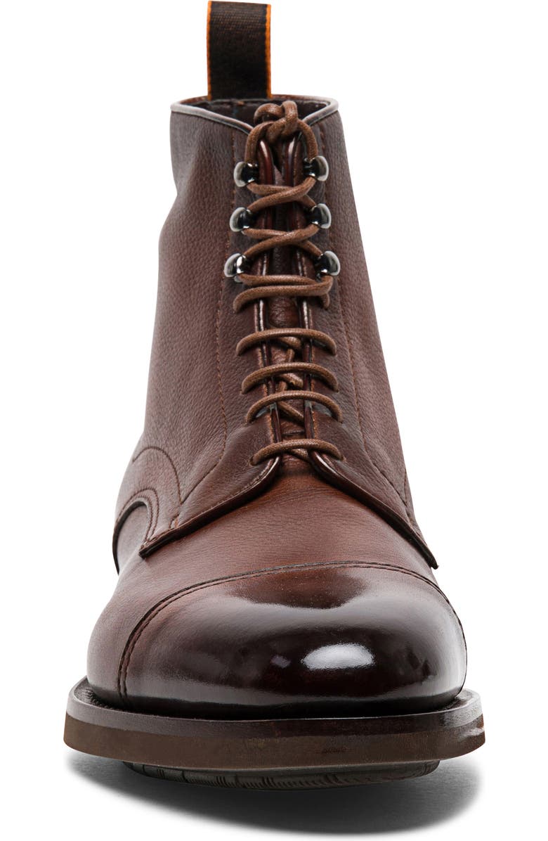 Santoni Ergin Lace-Up Cap Toe Boot, Alternate, color,