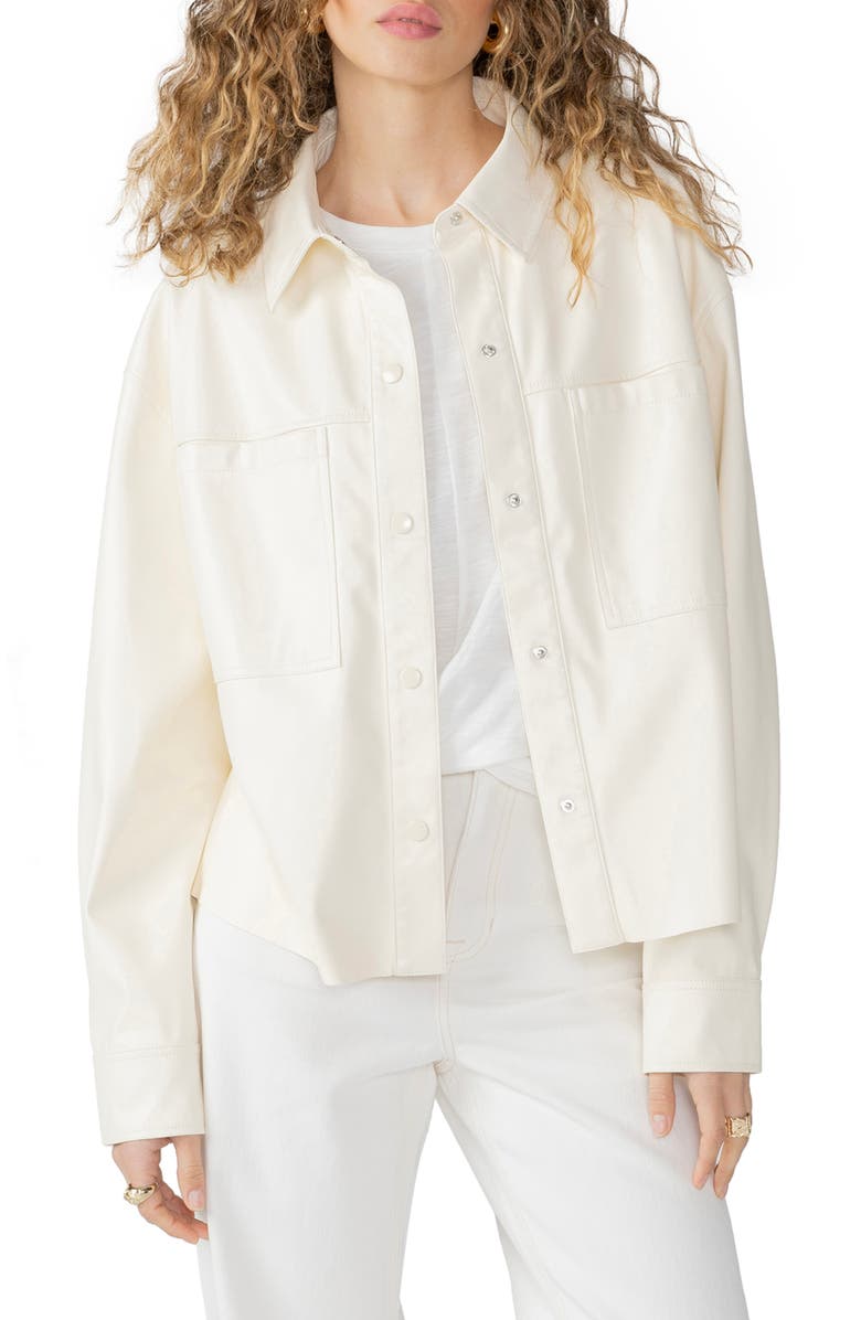 Sanctuary Lori Faux Leather Shacket, Main, color, 