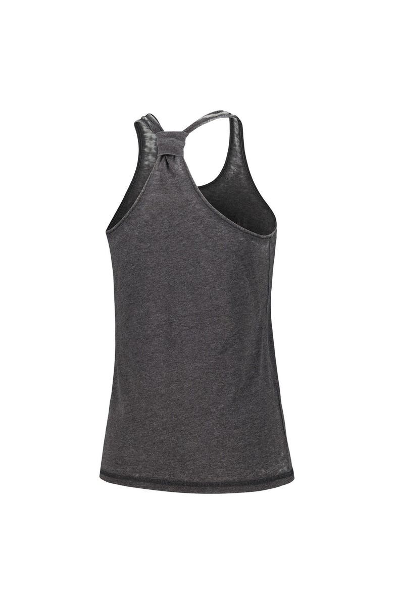 LEAGUE COLLEGIATE WEAR Women's League Collegiate Wear Black Michigan State Spartans Stacked Name Racerback Tank Top, Alternate, color, 