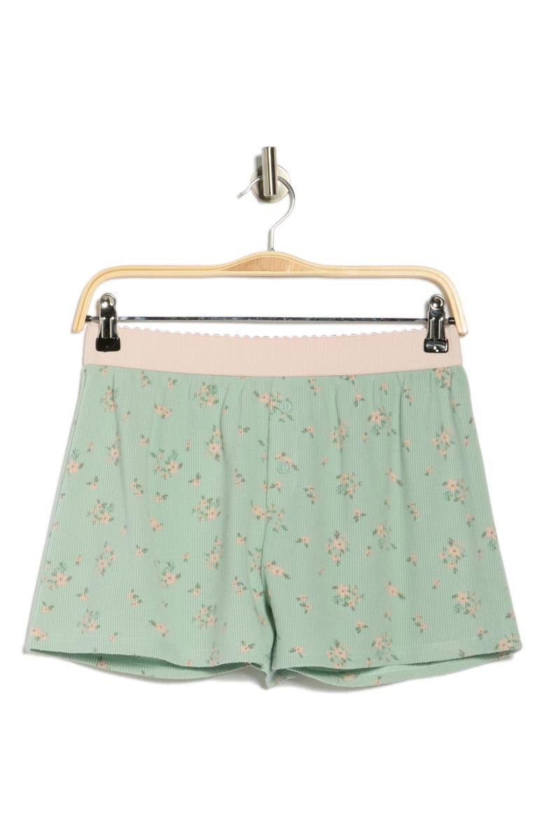 Honeydew Road Trip Pajama Shorts, Alternate, color, Ice Mint Ditsy